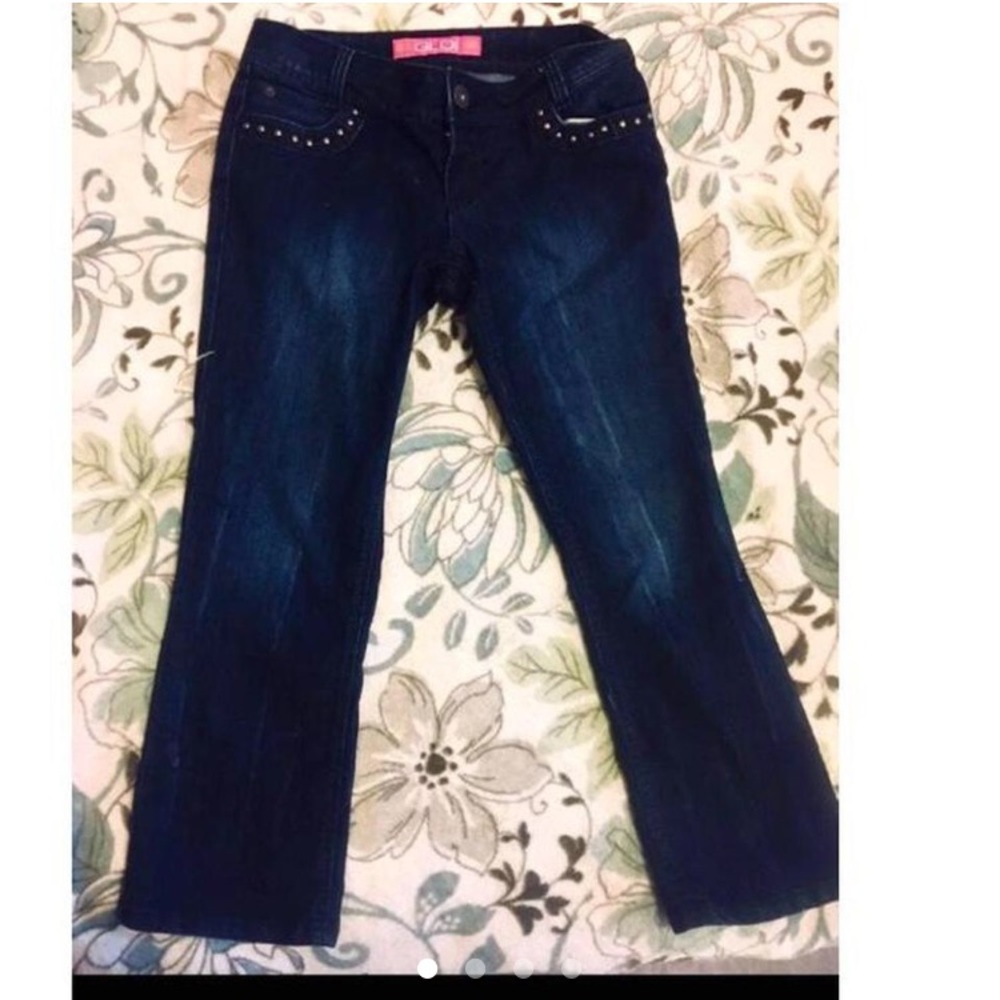 Dark Blue Denim Jeans Capri Style - Picture 3 of 12